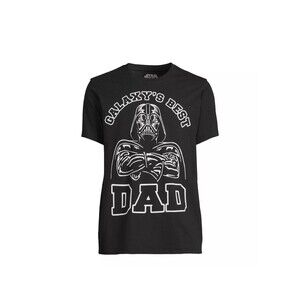 Star Wars Darth Vader The Best Dad Apparel Men's Graphic T-Shirt, Black Size 3XL
